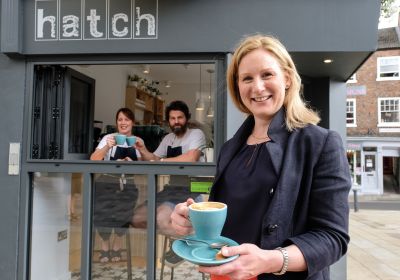 Rosanne Tweddle, Solicitor at Latimer Hinks with Jasmin & Phil Robson, owners of Hatch