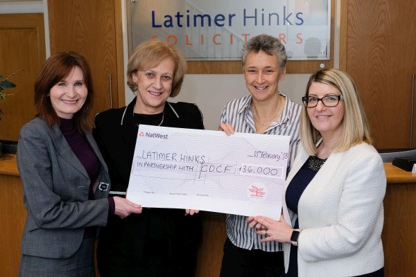 Latimer Hinks, one of the North East’s leading law firms, has boosted its long-standing partnership with a local charitable foundation with a £20,000 donation. The Darlington-based solicitors has been working with County Durham Community Foundation since 2006 to support good causes in local communities.