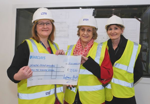 Consultant Radiologist and Scanner Appeal Clinical Lead Dr Elizabeth Loney, Anne Elliott and Andrea Tobin of Latimer Hinks