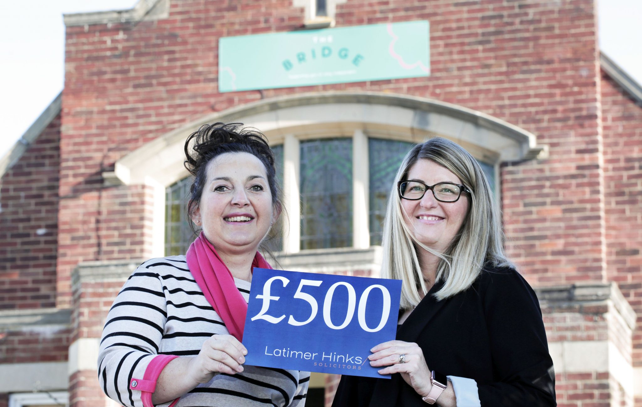 From left, The Bridge's Michelle Angus and Natalie Palmer from Latimer Hinks solicitors at The Bridge in Catterick Garrison. Photograph by Stuart Boulton.