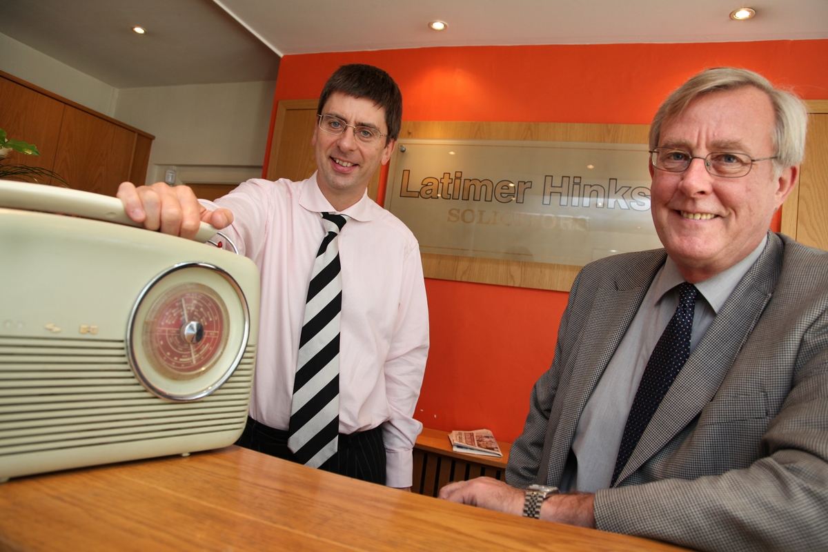 Image of Latimer Hinks Solicitors’ Partner Nick Poole (left) with David Holdridge, Finance Director of Your Media Communications.